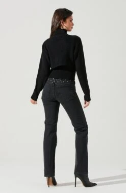 Taissa Knit Bolero Sweater -Astr The Label Shop ACT17393 BLACK 1081