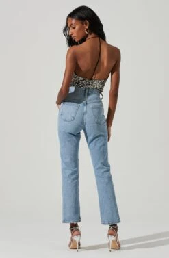 Alicia Sequin Cowl Neck Top -Astr The Label Shop ACT17406 BLACKRAINBOW 6