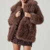 Hadley Faux Fur Coat -Astr The Label Shop ACT17441 MOCHAMAUVE 4