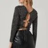 Elara Metallic Strappy Back Sweater -Astr The Label Shop ACT17469B BLACKRAINBOW 5