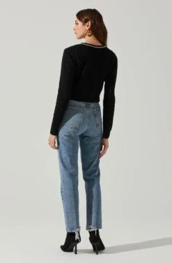 Melissa Pearl Embellished Cardigan Sweater -Astr The Label Shop ACT17475P BLACK 6