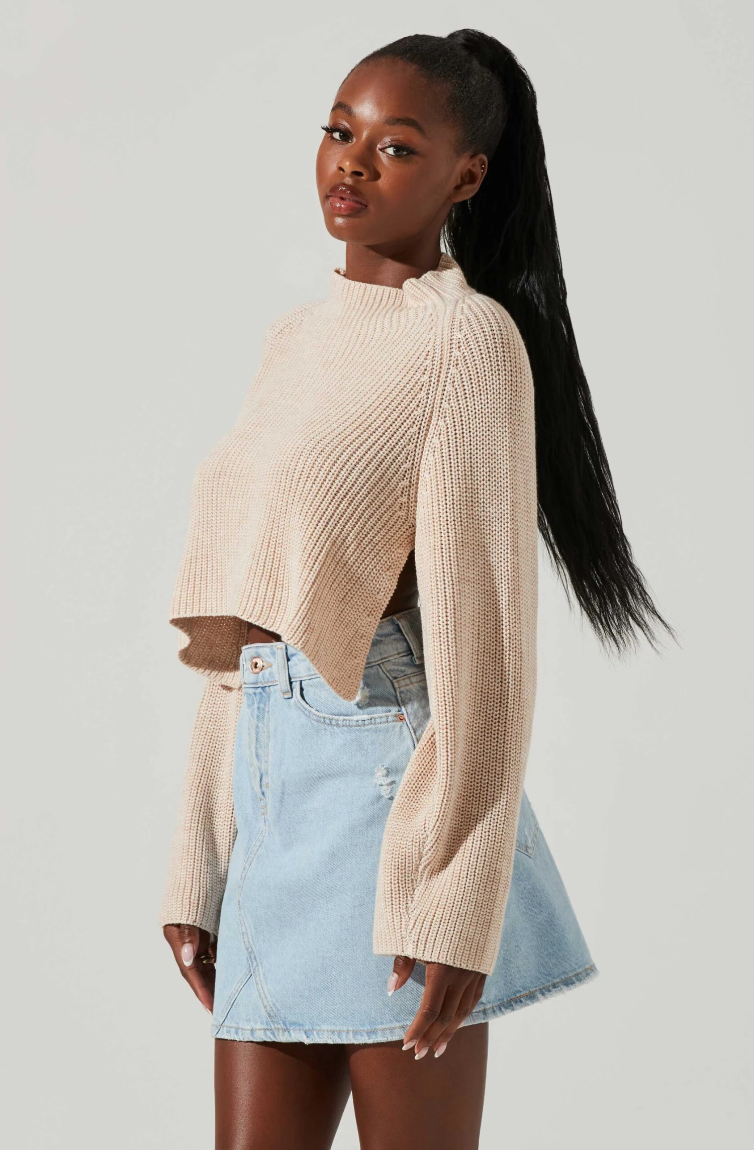 Ace Cropped Mock Neck Sweater 7 Ace Cropped Mock Neck Sweater - Image 5