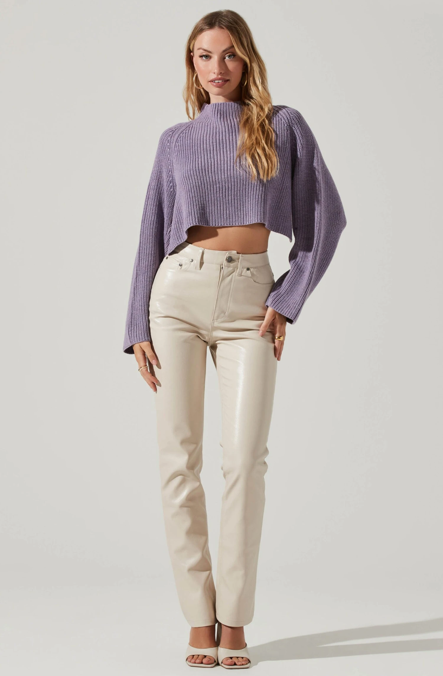 Ace Cropped Mock Neck Sweater 4 Ace Cropped Mock Neck Sweater - Image 2