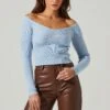 Harlie Off Shoulder Cropped Sweater