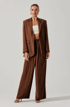 Laudine Oversized Blazer -Astr The Label Shop ACT17526 BROWN 1 2