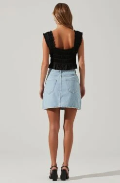 Rosita Smocked Top -Astr The Label Shop ACT17543VR BLACK 5