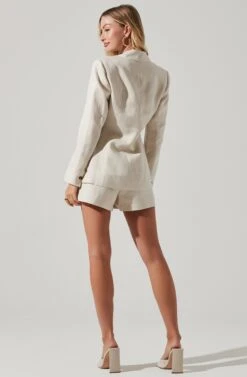 Ayra Front Button Blazer 25 Ayra Front Button Blazer -Astr The Label Shop ACT17557 ECRU 5
