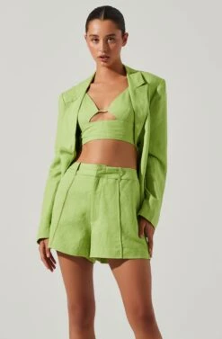 Ayra Front Button Blazer 36 Ayra Front Button Blazer -Astr The Label Shop ACT17557 KIWI 2