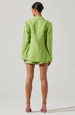 Ayra Front Button Blazer 39 Ayra Front Button Blazer -Astr The Label Shop ACT17557 KIWI 5