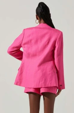 Ayra Front Button Blazer 31 Ayra Front Button Blazer -Astr The Label Shop ACT17557 PINK 2