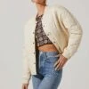 Zenni Quilted Jacket -Astr The Label Shop ACT17567 CREAM 2