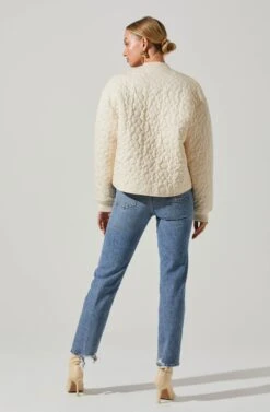 Zenni Quilted Jacket -Astr The Label Shop ACT17567 CREAM 6