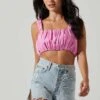 Daija Square Neck Crop Top 1 Daija Square Neck Crop Top -Astr The Label Shop ACT17631S PINK 2