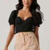 Feronia Sweetheart Puff Sleeve Top