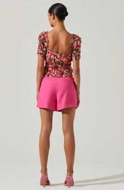 Nayeli Floral Puff Sleeve Top 12 Nayeli Floral Puff Sleeve Top -Astr The Label Shop ACT17681 REDMULTIFLORAL 6