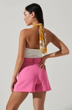 Aisling Sweater Knit Halter Top 13 Aisling Sweater Knit Halter Top -Astr The Label Shop ACT17690 WHITEYELLOWFLORAL 5