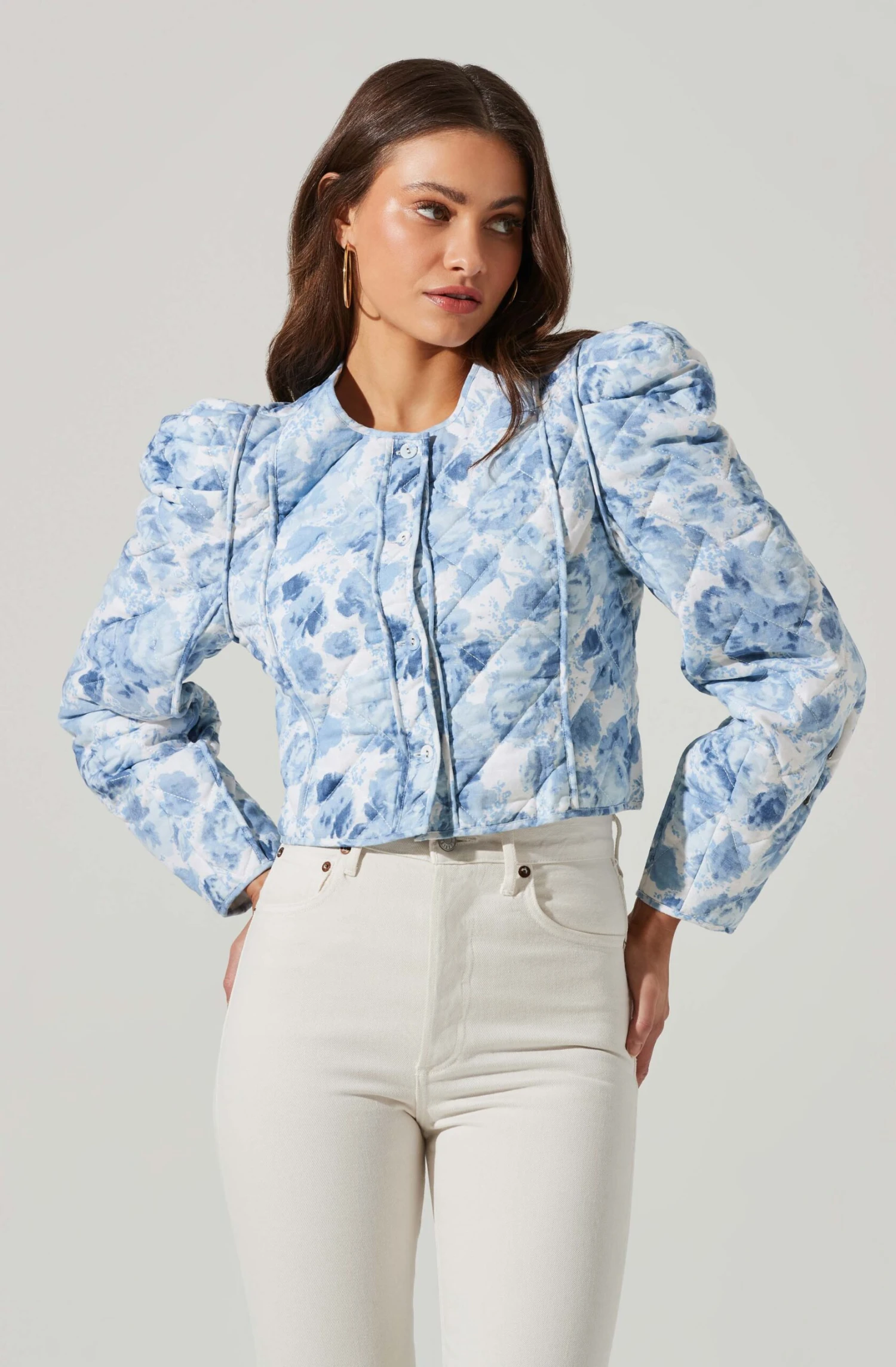 Alena Quilted Cropped Puff Sleeve Jacket 5 Alena Quilted Cropped Puff Sleeve Jacket - Image 3