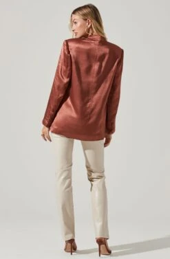 Kimia Satin Oversized Blazer -Astr The Label Shop ACT17722 ROSEBROWN 5 1c23ce22 a511 4cbe 8972 d7df9547a092