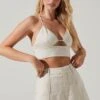 Amiah Cutout Crop Top 2 Amiah Cutout Crop Top -Astr The Label Shop ACT17738L ECRU 2