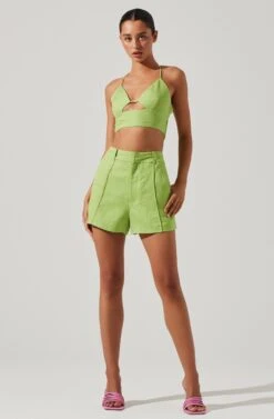 Amiah Cutout Crop Top -Astr The Label Shop ACT17738L KIWI 1