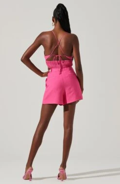 Amiah Cutout Crop Top -Astr The Label Shop ACT17738L PINK 5