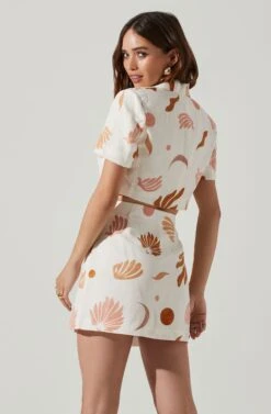 Kiria Cropped Jacket 13 Kiria Cropped Jacket -Astr The Label Shop ACT17762P BROWNPINKCREAM 5