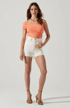 Juni One Shoulder Bodysuit -Astr The Label Shop ACT17766 MELON 1 c308e99d ca69 48e6 b7d1 0e31257252d8