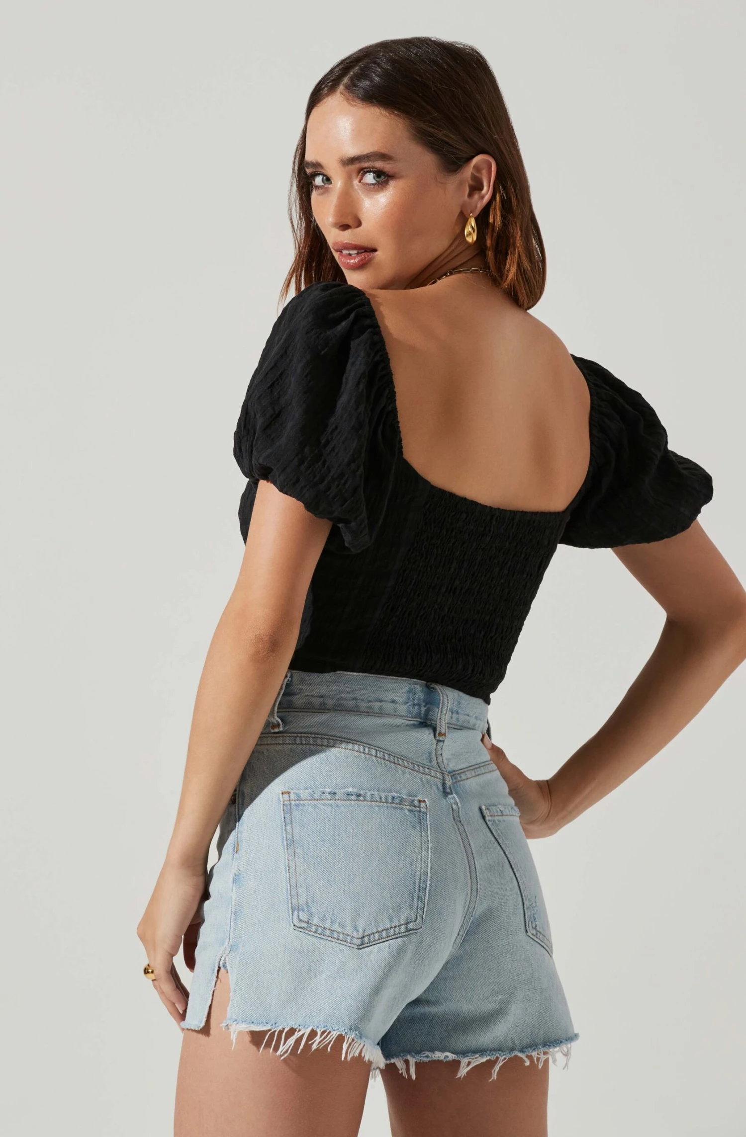 Amadia Puff Sleeve Crop Top 7 Amadia Puff Sleeve Crop Top - Image 5