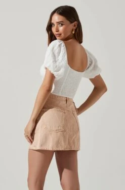 Amadia Puff Sleeve Crop Top 19 Amadia Puff Sleeve Crop Top -Astr The Label Shop ACT17781 WHITE 4