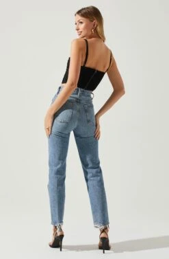 Janet Ruched Bustier Top -Astr The Label Shop ACT17810 BLACK 6