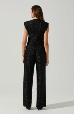 Jorja Textured Sleeveless Top -Astr The Label Shop ACT17819 BLACK 6