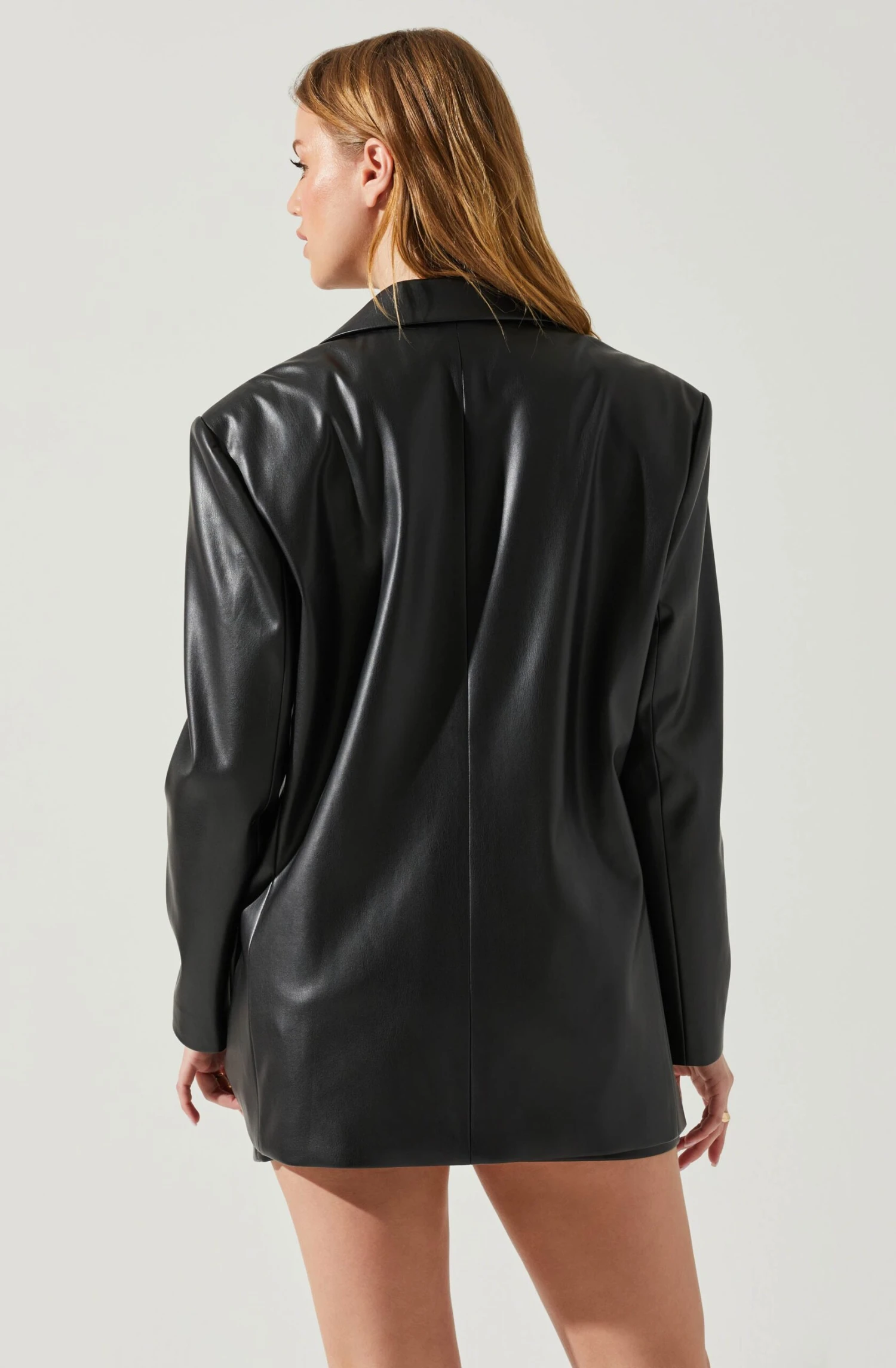 Ezra Faux Leather Oversized Blazer 8 Ezra Faux Leather Oversized Blazer - Image 6