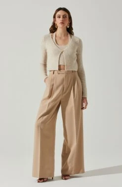 Mayte One Piece Halter Sweater Set -Astr The Label Shop ACT17832 CREAM 2