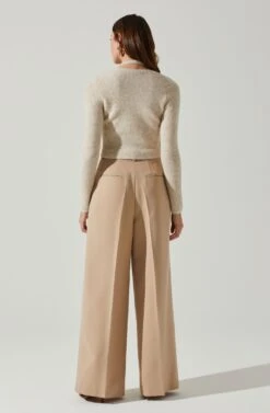 Mayte One Piece Halter Sweater Set -Astr The Label Shop ACT17832 CREAM 6