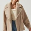 Layne Oversized Moto Jacket -Astr The Label Shop ACT17865 TAUPE 4