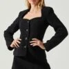 Rivka Fitted Sweetheart Blazer 2 Rivka Fitted Sweetheart Blazer -Astr The Label Shop ACT17872 BLACK 3