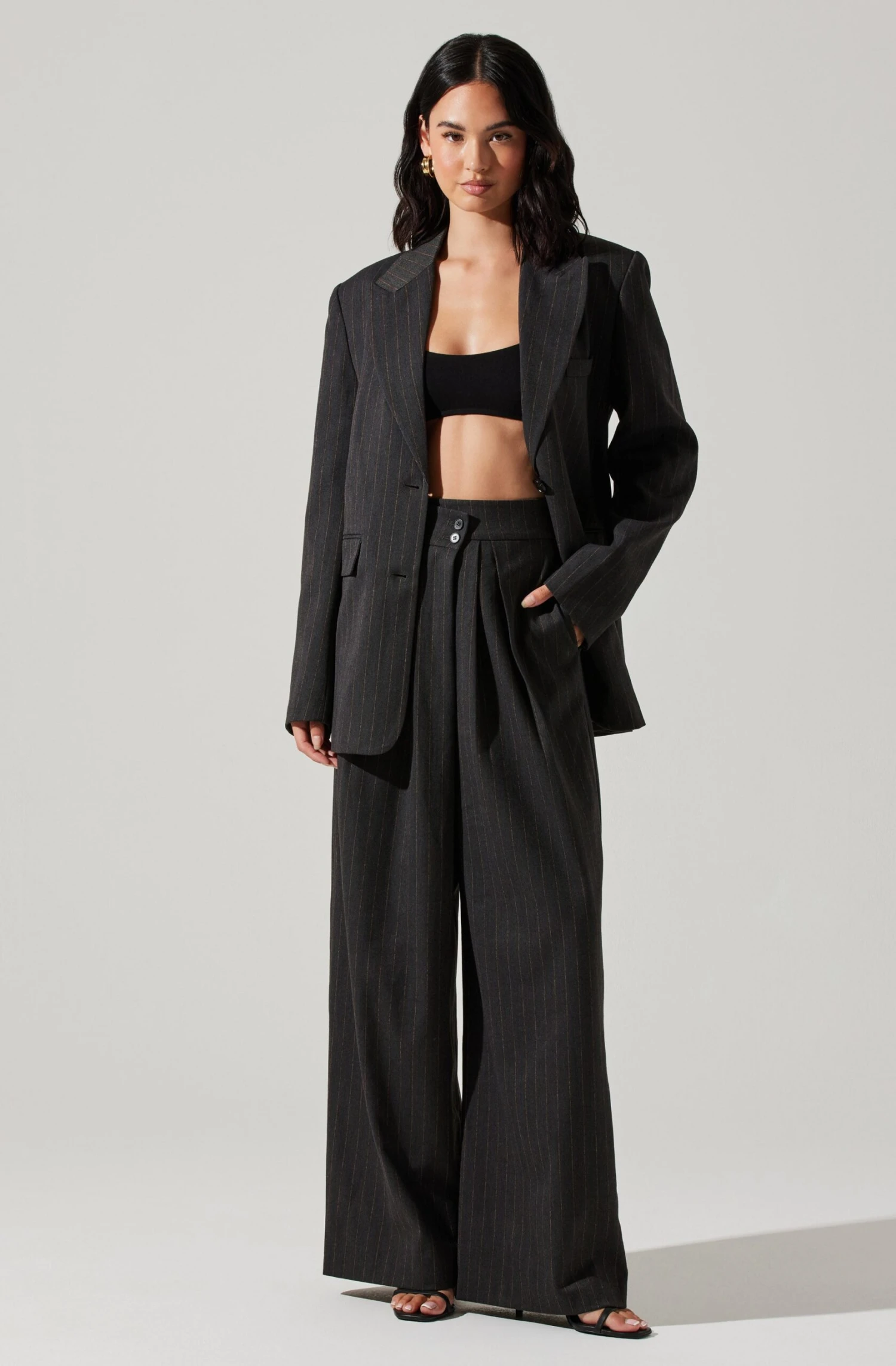 Pauline Pinstripe Oversized Blazer 4 Pauline Pinstripe Oversized Blazer - Image 2