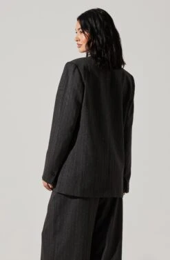 Pauline Pinstripe Oversized Blazer 11 Pauline Pinstripe Oversized Blazer -Astr The Label Shop ACT17875WST CHARCOALSTRIPE 6