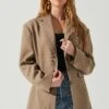 Galilea Oversized Blazer -Astr The Label Shop ACT17892 BROWN 4