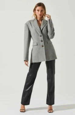 Galilea Oversized Blazer -Astr The Label Shop ACT17892 GRAY 1
