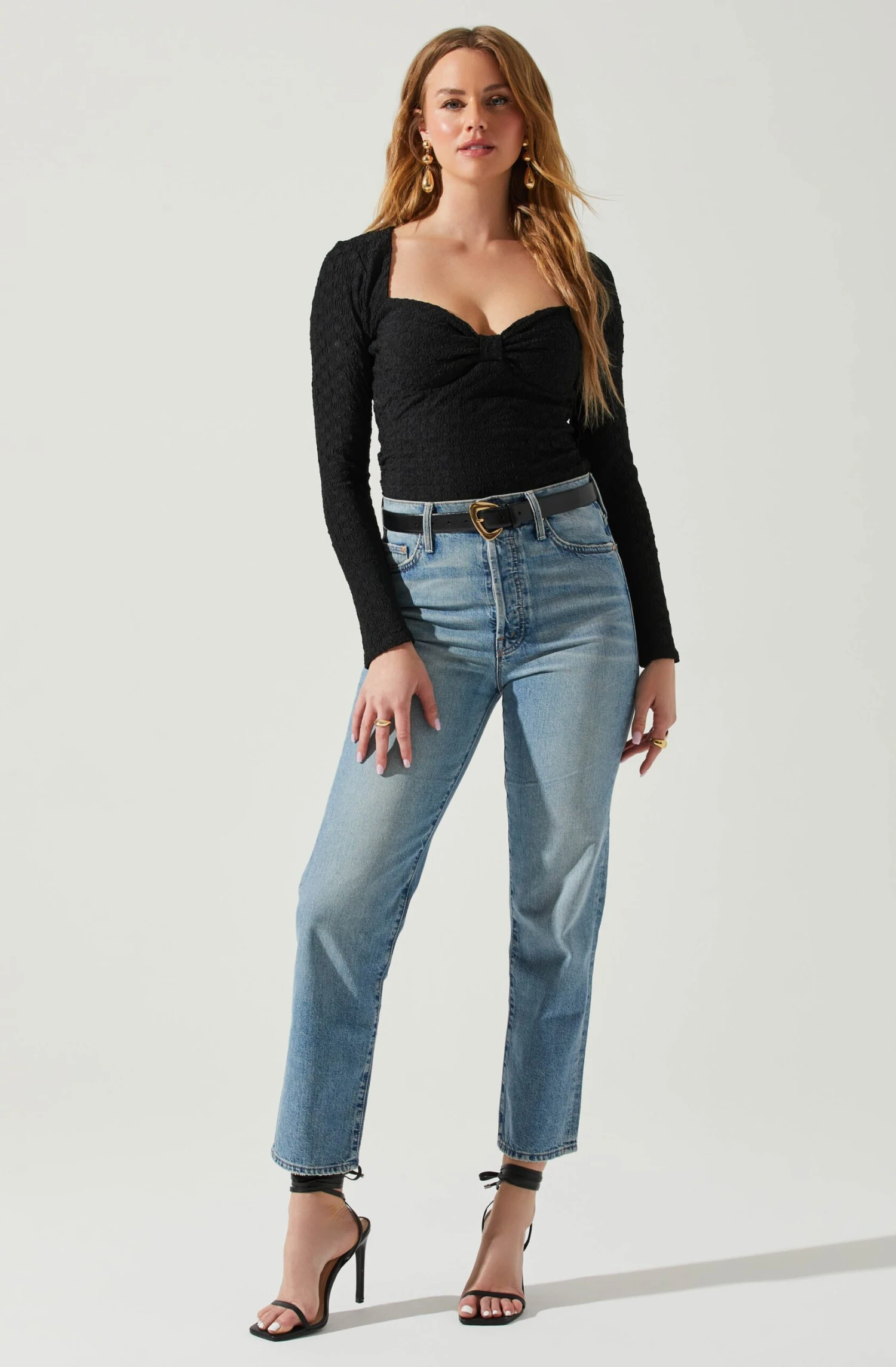 Ren Textured Sweetheart Long Sleeve Top 4 Ren Textured Sweetheart Long Sleeve Top - Image 2