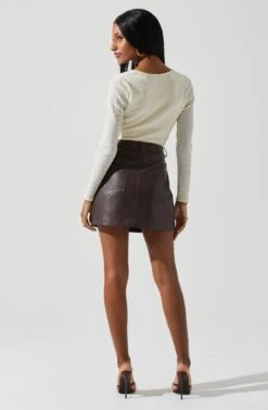 Ren Textured Sweetheart Long Sleeve Top 24 Ren Textured Sweetheart Long Sleeve Top -Astr The Label Shop ACT17975 CREAM 5