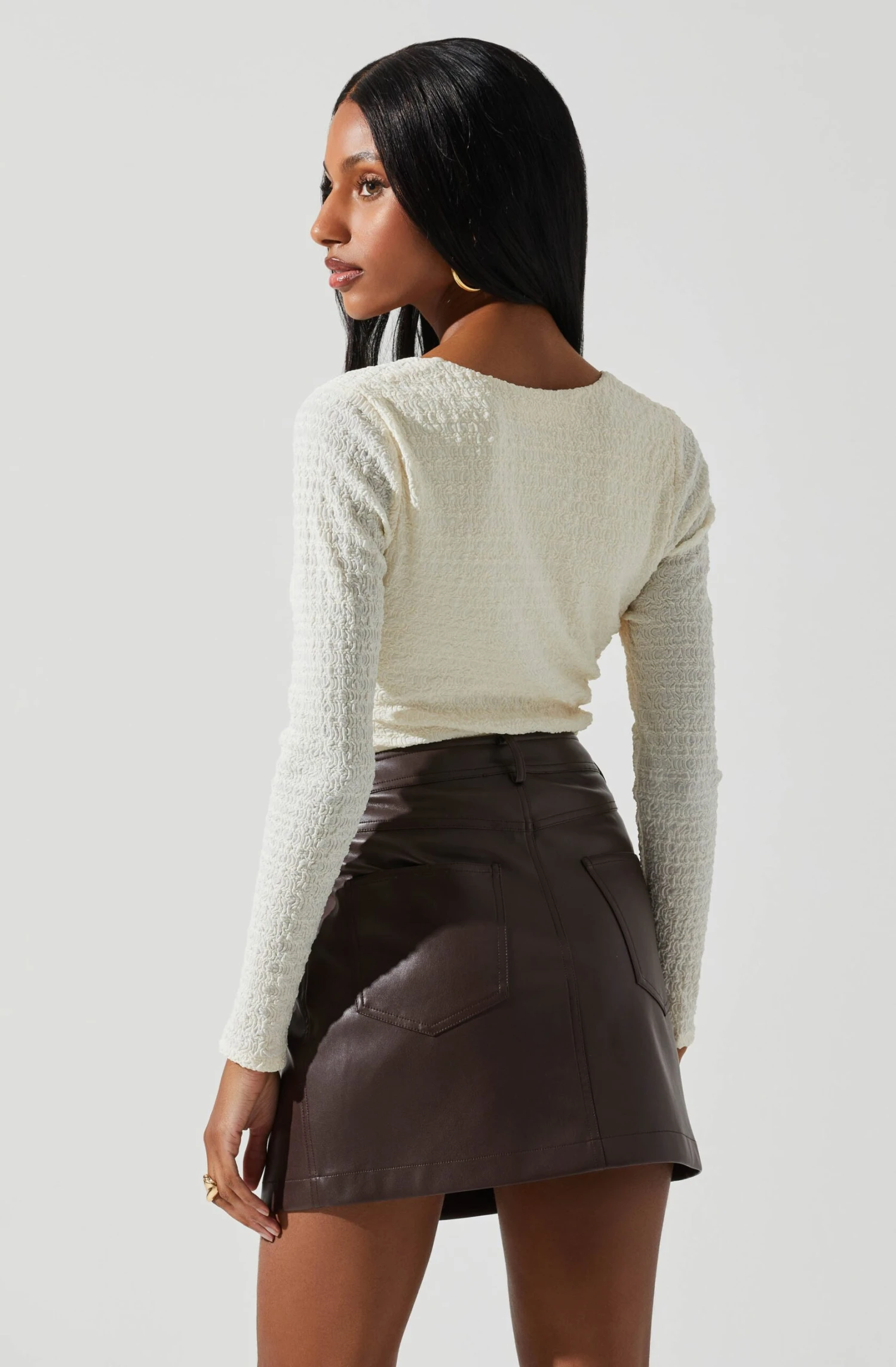 Ren Textured Sweetheart Long Sleeve Top 14 Ren Textured Sweetheart Long Sleeve Top - Image 12