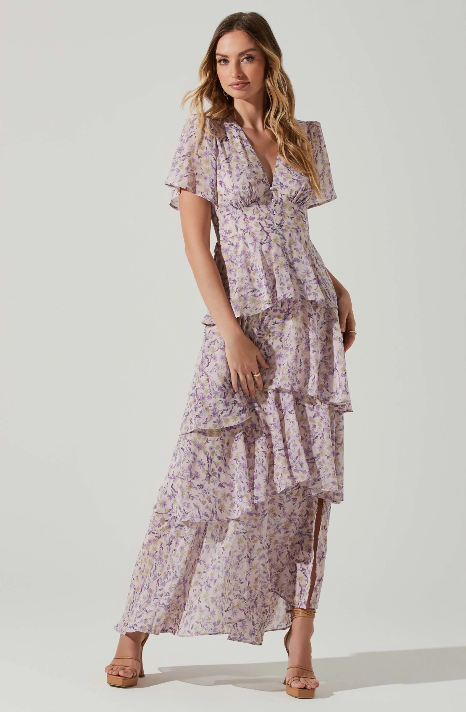 Tayla Floral Tiered Midi Dress 3 Tayla Floral Tiered Midi Dress