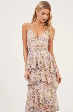 Rosana Floral Tiered Ruffle Maxi Dress -Astr The Label Shop ADR100691 YELLOWPURPLEFLORAL 2 d99d105e ddad 4aee 94cb 7ad147ceae17