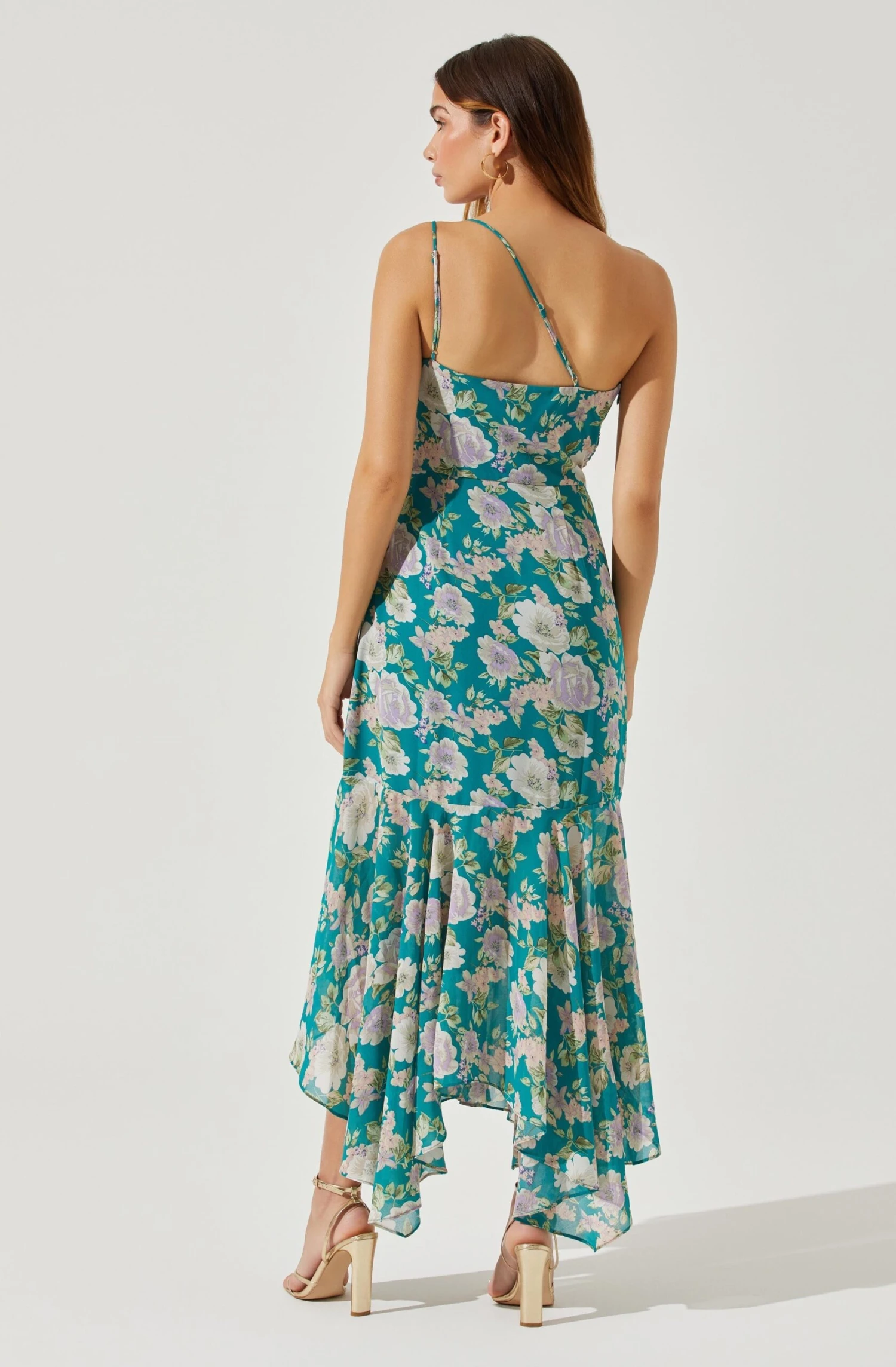 Emmylou Floral One Shoulder Midi Dress 8 Emmylou Floral One Shoulder Midi Dress - Image 6