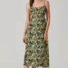 Open Back Floral Midi Dress -Astr The Label Shop ADR101751 GREENORANGEFLORAL 1
