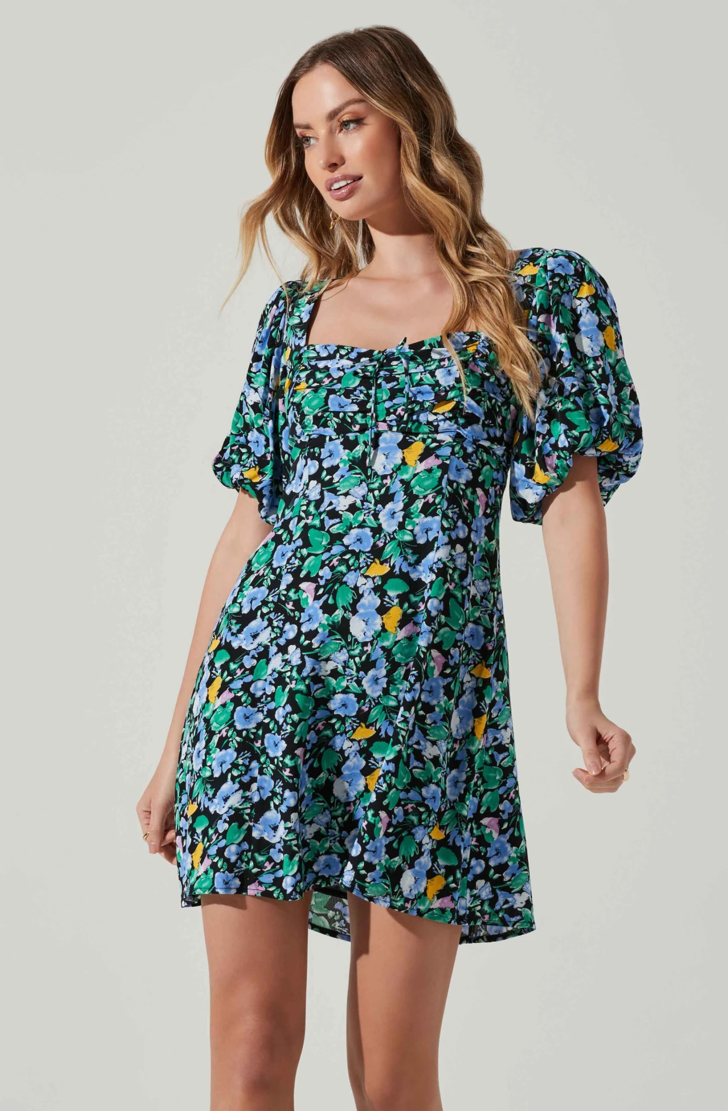 Floral Puff Sleeve Mini Dress 10 Floral Puff Sleeve Mini Dress - Image 8