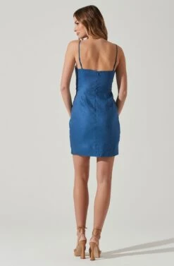 Side Ruched Mini Dress 19 Side Ruched Mini Dress -Astr The Label Shop ADR101762 INDIGO 6