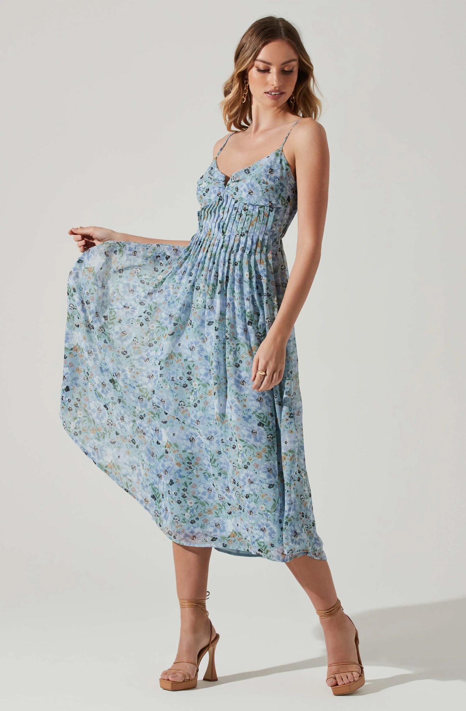 Floral Pleated Midi Dress 5 Floral Pleated Midi Dress - Image 3